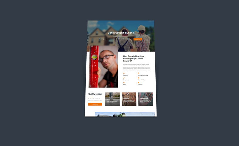 Construction company website